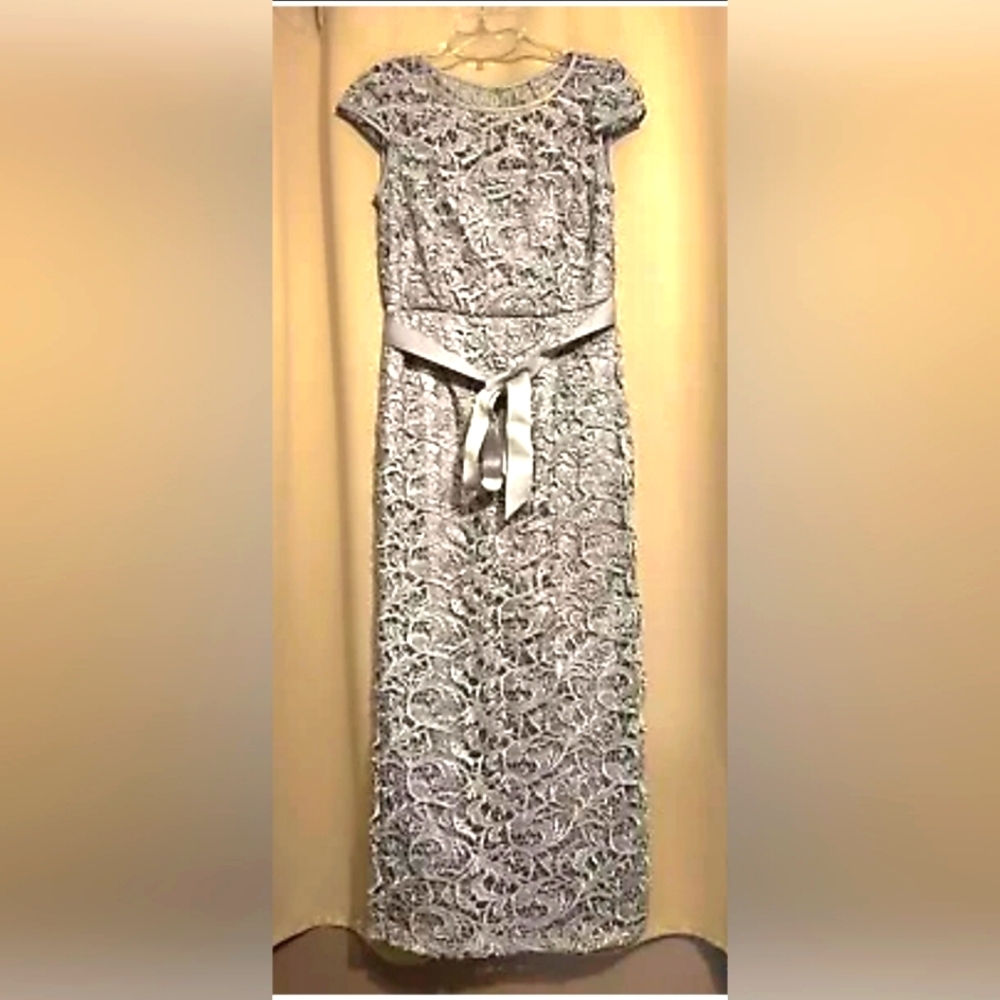 Silver maxi dress size 4